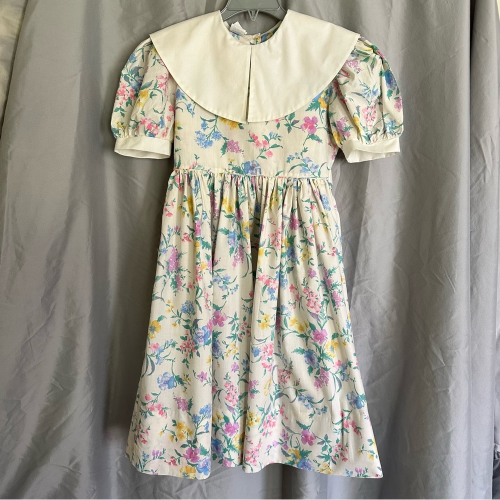 1980s vintage floral boutique dress